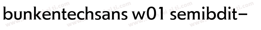 bunkentechsans w01 semibdit字体转换
